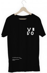 Marškinėliai VL90 „Yra kažkas geriau“, juodi